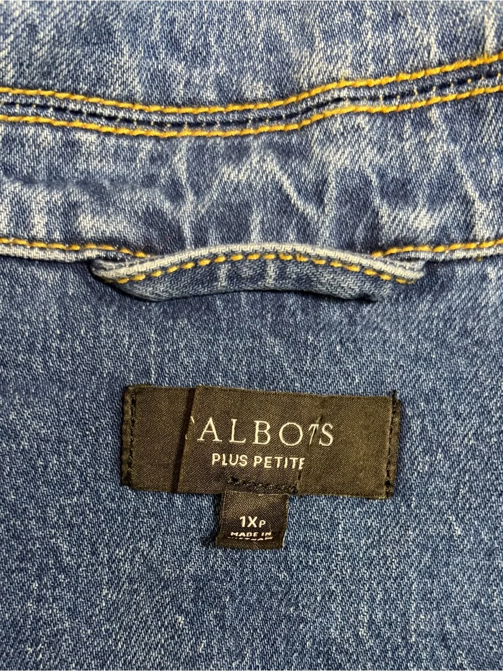 Talbots Classic Blue Denim Jacket with Patch Pockets - Picture 6 of 7
